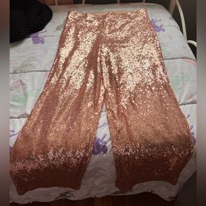 Torrid sequin gold flare pants